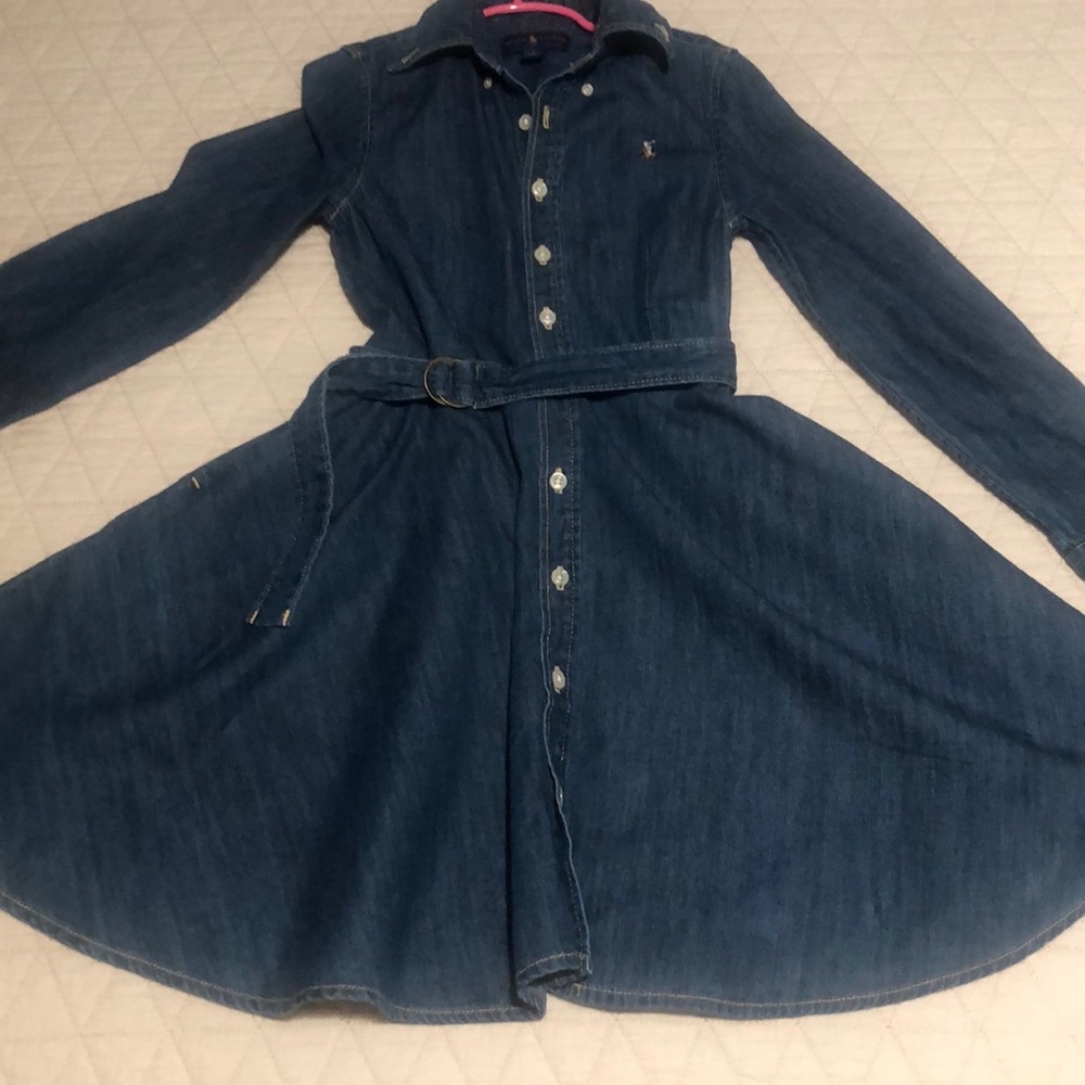 Belted cotton Denim Ralph Lauren Dress